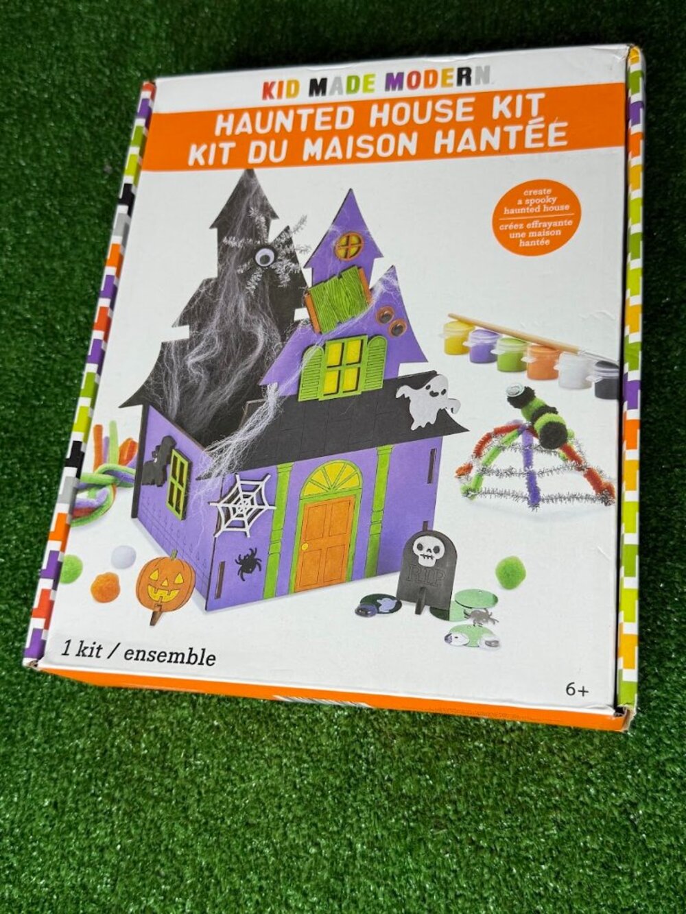 Kid Made Modern Haunted House Kit Halloween DIY Craft Set Wooden NEW Open Box